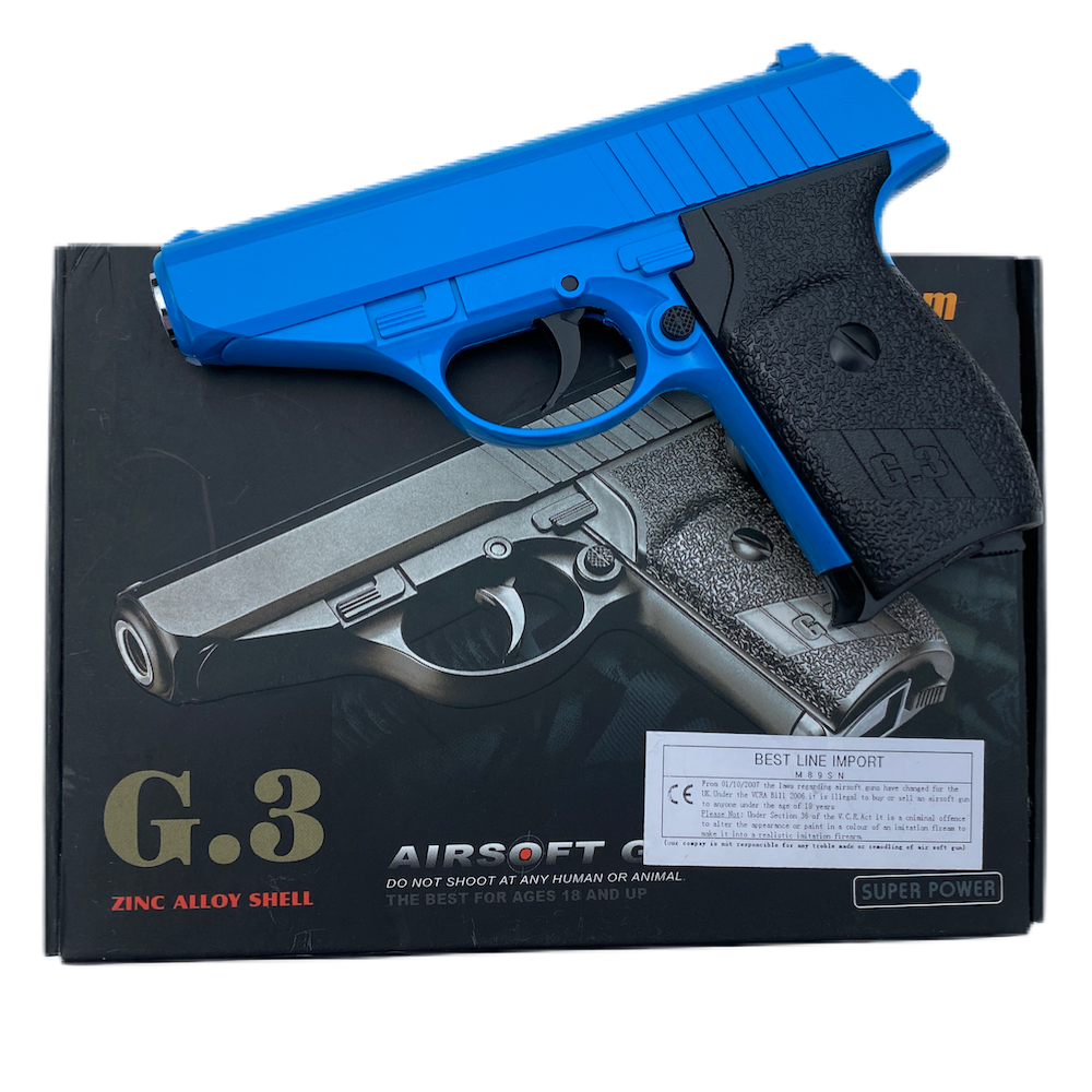 Bundle Offer WE 999 K AEG Gen 2 Airsoft Gun Set Blue - Just BB Guns