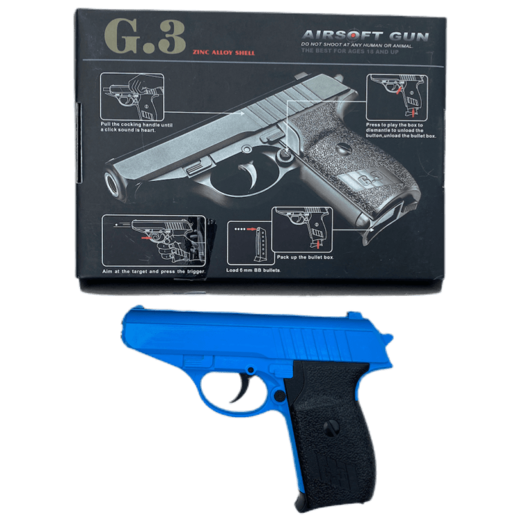 G3 Metal Airsoft BB Gun (Pistol) Blue BBGunsExpress